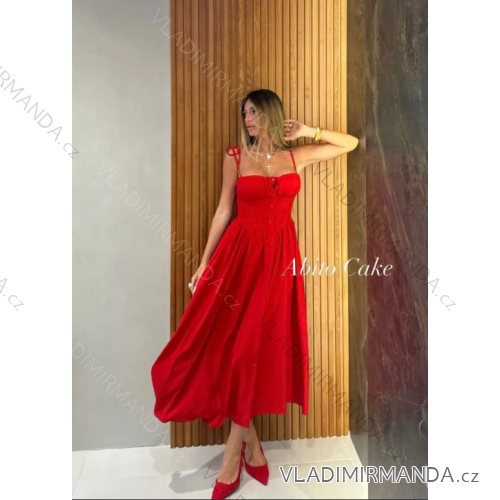 Women's long elegant dress with straps (S/M ONE SIZE) ITALIAN FASHION IMPLP2330000125