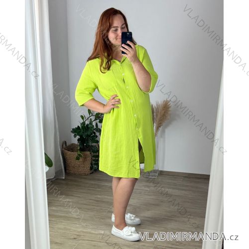 Shirt 3/4 sleeve ladies strip (4XL/5XL ONE SIZE) ITALSKÁ MÓDA IM422026