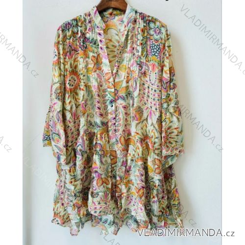 Women's Long Sleeve Summer Shirt Dress (S/M ONE SIZE) ITALIAN FASHION IMPEM24G201-32