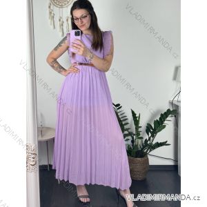 Šaty dlouhé letní elegantní bez rukávu dámské (S/M ONE SIZE) ITALSKÁ MÓDA IMWB24047