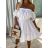 Women's Summer Muslin Carmen Short Sleeve Dress (S/M/L ONE SIZE) ITALIAN FASHION IMWAE24542