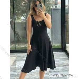 Šaty dlouhé elegantní letní na ramínka dámské (S/M ONE SIZE) ITALSKÁ MÓDA IMM24M55510