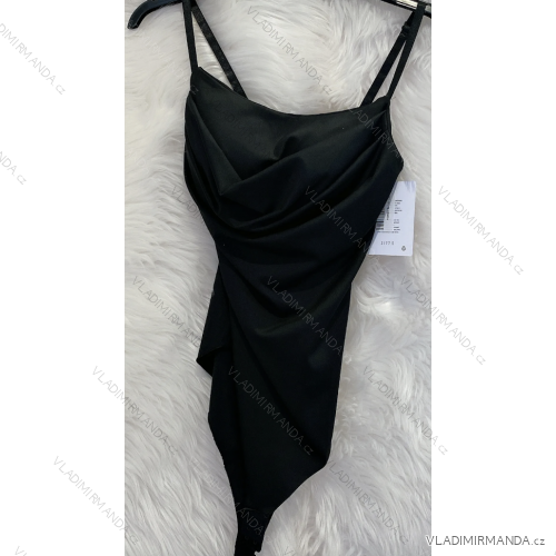 Body na ramínka dámské (S/M ONE SIZE) ITALSKÁ MÓDA IMPMD2431779/DU S/M Černá