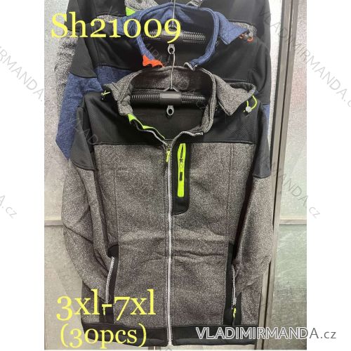 Mikina na zip s kapucí pánská nadrozměr (3XL-7XL) VINTE VIN24SH21009