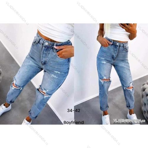 Rifle jeans dlouhé dámské (34-42) M.SARA MSR24678