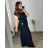 Women's Long Sleeve Shirt Dress (S/M ONE SIZE) ITALIAN FASHION IMWD232607 52/54 black