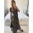 Women's Long Summer Short Sleeve Dress (S/M ONE SIZE) ITALIAN FASHION IM323101