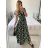 Women's Long Summer Short Sleeve Dress (S/M ONE SIZE) ITALIAN FASHION IM323101