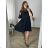 Women's Long Sleeve Shirt Dress (S/M ONE SIZE) ITALIAN FASHION IMWD232607 -   black -   48/50