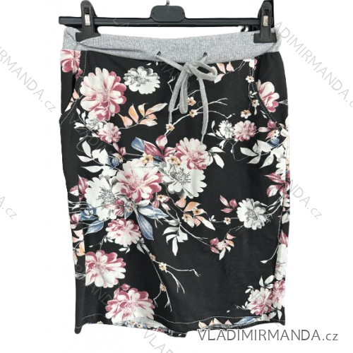 Women's summer skirt with flowers oversized (uni xl-xxl) ITALIAN FASHION IMB20024