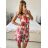 Women's Long Sleeve Summer Dress (S/M ONE SIZE) ITALIAN FASHION IMPES238990  dark pink