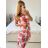 Women's Long Sleeve Summer Dress (S/M ONE SIZE) ITALIAN FASHION IMPES238990  dark pink