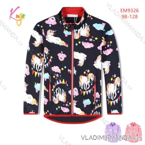 Zip-up sweatshirt for children's girls (98-128) KUGO WM0869