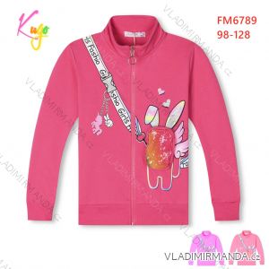 Zip-up sweatshirt for children's girls (98-128) KUGO WM0869