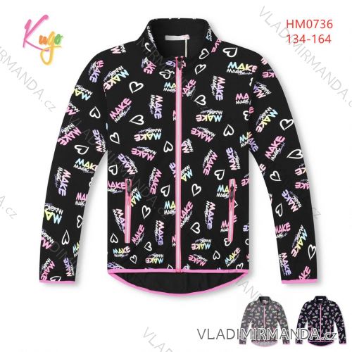 Sweatshirt warm warm-up girl zip (134-164) KUGO M2513