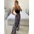 Kalhoty dlouhé letní dámské (S/M/L ONE SIZE) ITALSKÁ MÓDA IMM24M34497