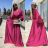 Women's Long Party Sparkly Long Sleeve Dress (S/M ONE SIZE) ITALIAN FASHION IMPBB2315162 -   dark pink -   S / M