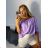 Women's Oversize Long Sleeve Sweater (S/M ONE SIZE) ITALIAN FASHION IMWCA23DH2302 -   purple -   L / XL