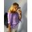 Women's Oversize Long Sleeve Sweater (S/M ONE SIZE) ITALIAN FASHION IMWCA23DH2302 -   purple -   L / XL