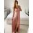 Women's Strapless Long Party Dress (S/M ONE SIZE) ITALIAN FASHION IMPSH2360055 -   purple -   S / M