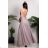 Women's strapless tulle party dress (S/M/L ONE SIZE) ITALIAN FASHION IM923001 růžová světlá 40