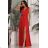 Women's strapless tulle party dress (S/M/L ONE SIZE) ITALIAN FASHION IM923001 red 38