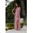 Women's strapless tulle party dress (S/M/L ONE SIZE) ITALIAN FASHION IM923001 pink 44