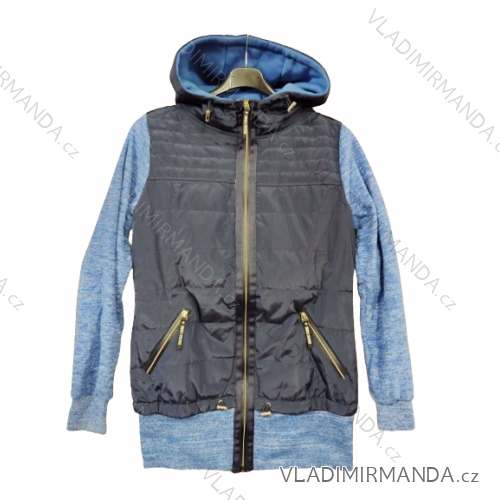 Mikina teplá dámská (m-2xl) LHD FASHION LHD-362 modrá S