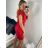 Ladies Long Sleeved Dress (S / M ONE SIZE) ITALIAN FASHION IMM211555 -   red -   S / M