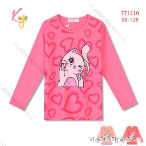 T-shirt with long sleeves children's girls girls (98-128) KUGO HL9309