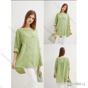 Women's Oversize Long Sleeve Extended Shirt (S/M ONE SIZE) ITALIAN FASHION IMPLI2234690