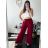 Women's Summer Long Pants (S/M/L/XL ONE SIZE) ITALIAN FASHION IMD24004/DR