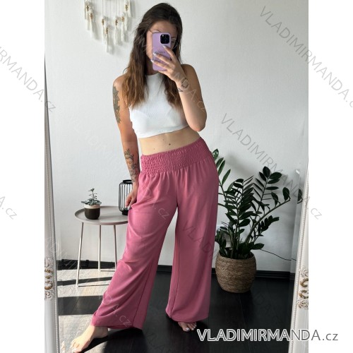 Women's Summer Long Pants (S/M/L/XL ONE SIZE) ITALIAN FASHION IMD24004/DR