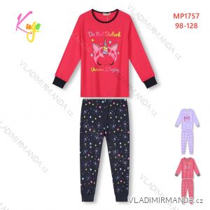 Langer Kinderpyjama für Mädchen (98-128) KUGO MP1759