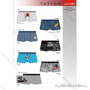 Boxerky pánské tattoo (s-2xl) CORNETTE TATTOO-280