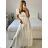 Women's Long Summer Boho Lace Short Sleeve Dress (S/M ONE SIZE) ITALIAN FASHION IMPEM2323087