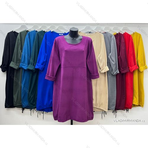 Hoodie Velvet Hooded Long Sleeve Damen Plus Size Dress (L/XL/2XL ONE SIZE) ITALIAN FASHION IM4221269