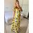 Women's Summer Carmen Long Dress SANTORINI (S/M ONE SIZE) ITALIAN FASHION IMPBB2323598