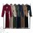 Women's Elegant Belt Long Sleeve Dress (S/M ONE SIZE) ITALIAN FASHION IMM23UN6139