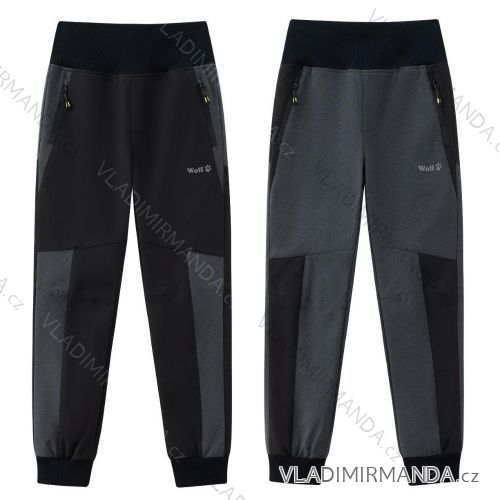 Boys' High Waisted Long Softshell Pants (104-134) WOLF B2499C