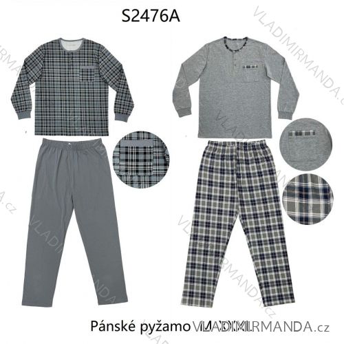 Pyžamo dlouhé dlouhý rukáv pánské (M-3XL) WOLF S2476AN