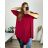 Tunic with pendant long sleeve women's plus size (58/60 ONE SIZE) ITALIAN FASHION IMWQ24130 58/60 wine