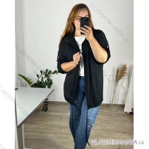 Cardigan dlouhý rukáv dámský nadrozměr (54/56 ONE SIZE) ITALSKÁ MÓDA IMWQ24295