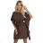 287-33 SOFIA Butterfly dress with a binding at the waist - chocolate color