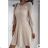 Women's Short Knitted Long Sleeve Dress (S/M ONE SIZE) ITALIAN FASHION IM424325