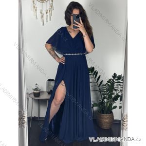 Kleid lang, elegant, gesellig, kurzärmelig, für Damen (M/L Einheitsgröße) ITALIAN FASHION IMM24XF50124