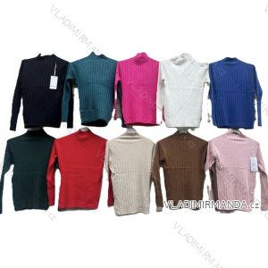 Women's Long Sleeve Knitted Sweater (S/M ONE SIZE) ITALIAN FASHION IMD22769