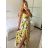 Long summer dress with straps for women (S/M ONE SIZE) ITALIAN FASHION IMPBB23B23745