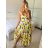 Long summer dress with straps for women (S/M ONE SIZE) ITALIAN FASHION IMPBB23B23745