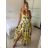 Long summer dress with straps for women (S/M ONE SIZE) ITALIAN FASHION IMPBB23B23745